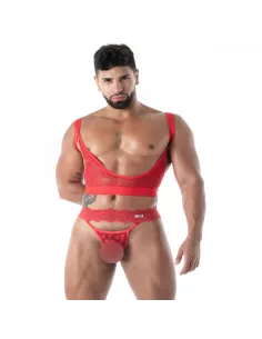 The new fluid lace ultra thong red by TOF Paris