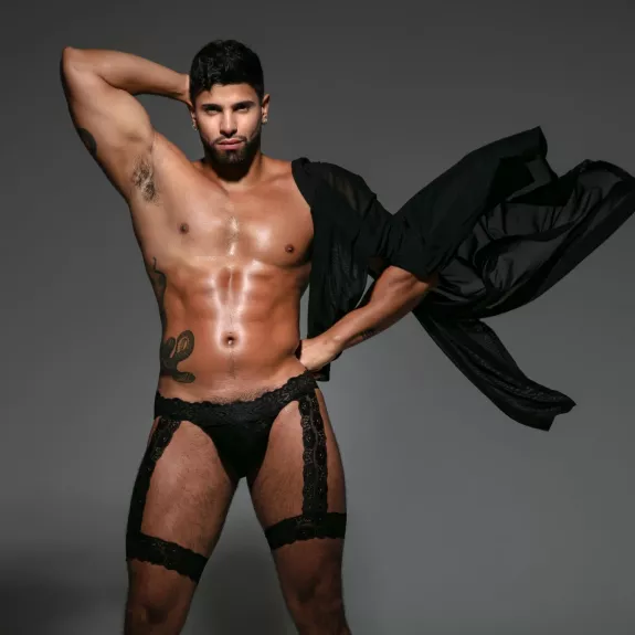 Fluid Lace Jock Chaps black