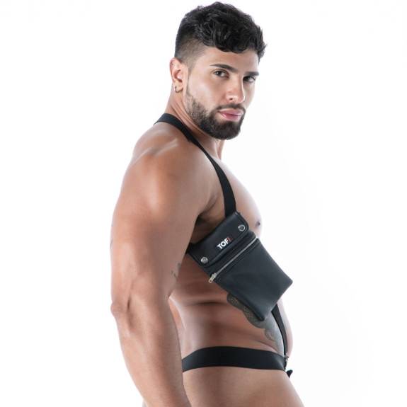 Neoprene Elastic Pocket Harness Black