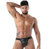 Black Neoprene Snap Thong – Sexy Men's Lingerie | TOF Paris