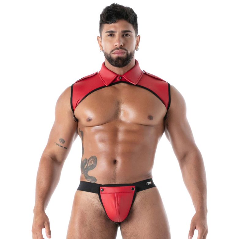 Neoprene Collar Shirt Harness Red