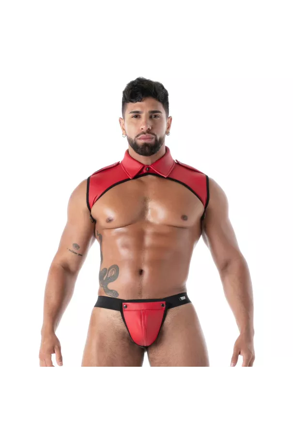 Neoprene Collar Shirt Harness Red