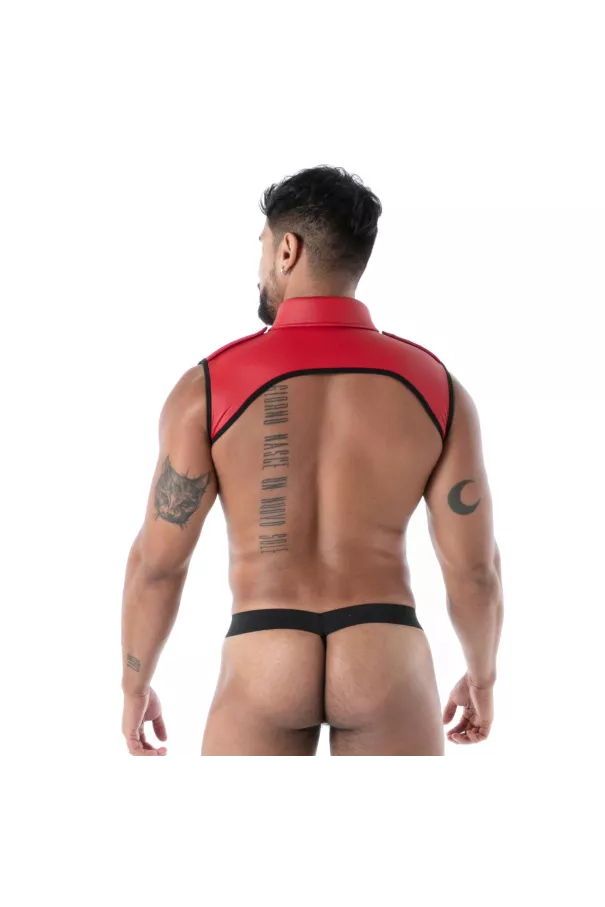 Neoprene Collar Shirt Harness Red