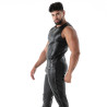 Black Sexy Men’s Tank Top – Metal Zip | TOF Paris