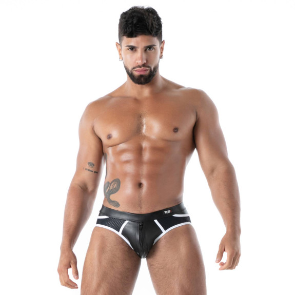 Slip Ouvert Homme Zippé et Dos Nu | Slip Zippé Dos Nu Kinky | TOF Paris