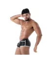 Culotte à Fermeture Eclair Intégrale Kinky Noir Blanc de profil