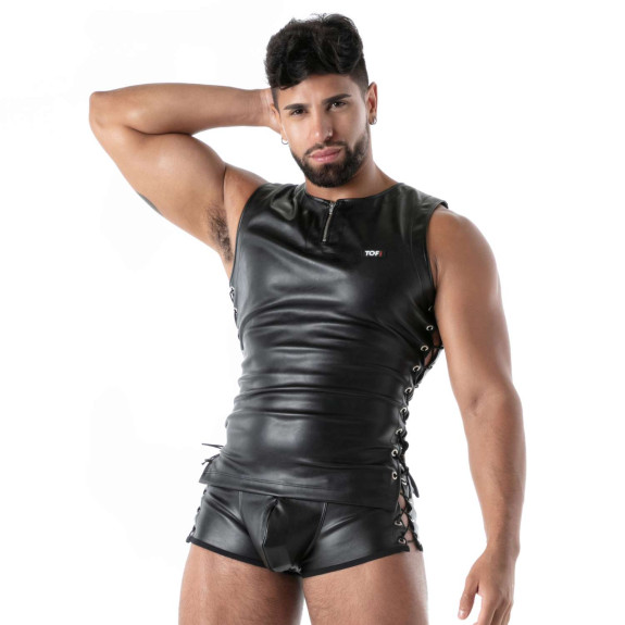 Débardeur à lacets kinky noir