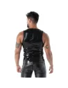Débardeur Zippé Latex Seconde Peau Noir