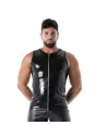 Débardeur Zippé Latex Seconde Peau Noir