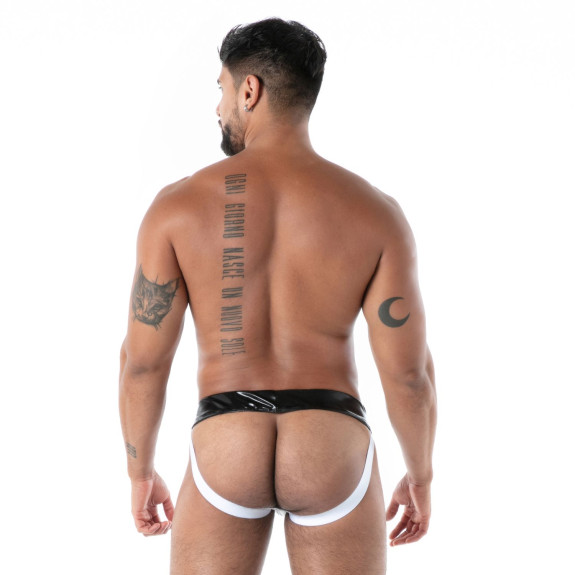 Jock Zippé en Latex seconde peau Noir
