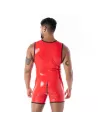 Latex Full Zip Body red