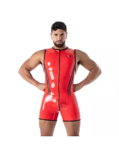 Body Zip Intégral en Latex seconde peau Rouge