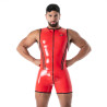 Body Zip Intégral en Latex seconde peau Rouge