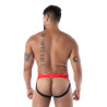 Jock Zippé En Latex Seconde Peau Rouge | Fetishwear Audacieux | TOF Paris
