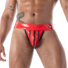 Jock Zippé En Latex Seconde Peau Rouge | Fetishwear Audacieux | TOF Paris