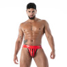 Jock Zippé En Latex Seconde Peau Rouge | Fetishwear Audacieux | TOF Paris