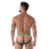 Jock Zippé En Latex Seconde Peau Kaki | Sexy Men’s Fetishwear | TOF Paris