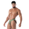 Jock Zippé En Latex Seconde Peau Kaki | Sexy Men’s Fetishwear | TOF Paris