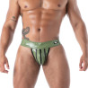Jock Zippé En Latex Seconde Peau Kaki | Sexy Men’s Fetishwear | TOF Paris
