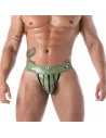 Zipped Jock Latex Second Skin Khaki