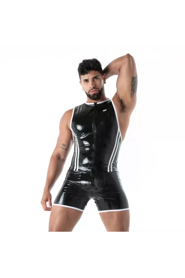 Latex Full Zip Body Second Skin Black