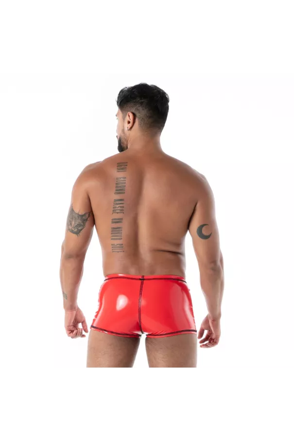 Boxer Latex Seconde Peau Rouge | Sexy Men’s Fetishwear | TOF Paris