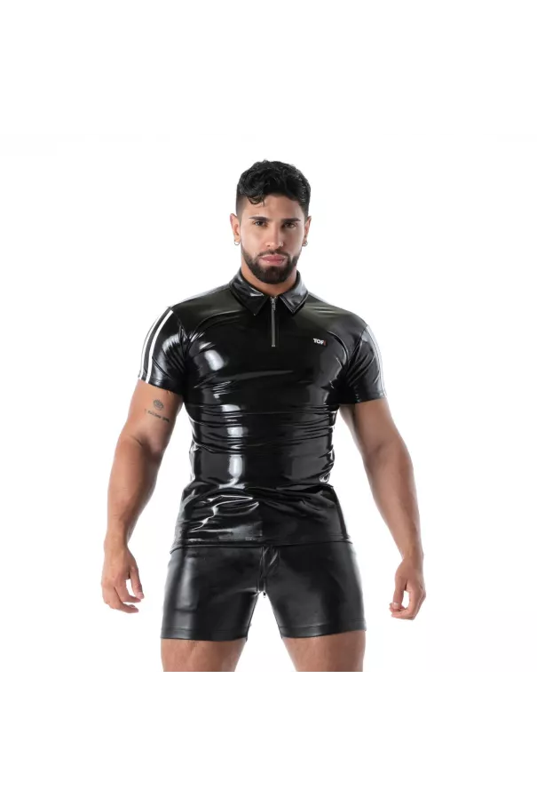 Latex Polo Second Skin Black