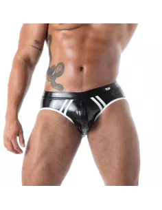 Slip Ouvert en Latex Seconde Peau Noir | Sexy Fetishwear | TOF Paris