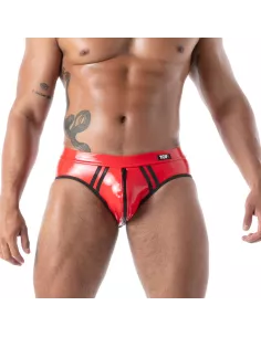 Bottomless Brief Latex Second Skin Red