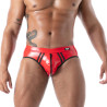 Slip Ouvert en Latex Seconde Peau Rouge – Sexy Men’s Underwear | TOF Paris