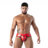 Slip Ouvert en Latex Seconde Peau Rouge – Sexy Men’s Underwear | TOF Paris