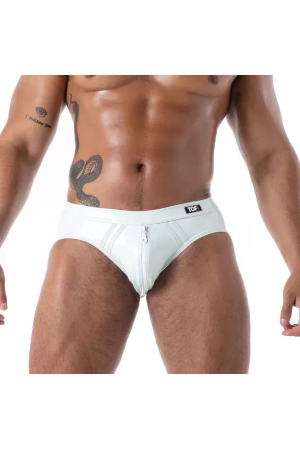 Bottomless Brief Latex Second Skin White