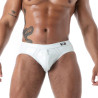 Slip Ouvert en Latex Seconde Peau Blanc | Sexy Men’s Underwear | TOF Paris