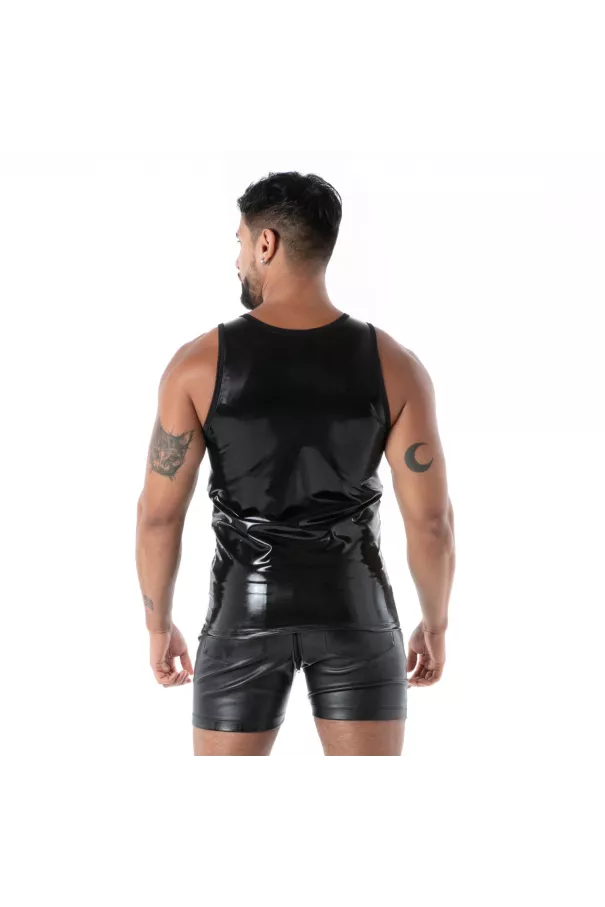 Débardeur Latex Seconde Peau Noir | Vêtement Fetish Haut de Gamme | TOF Paris