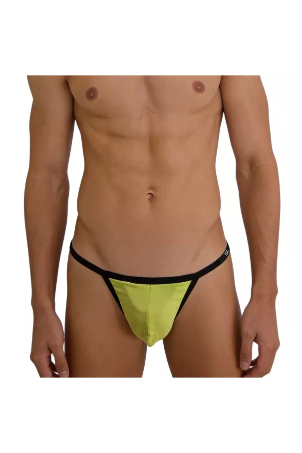 mini thong mood lime green zoom from front