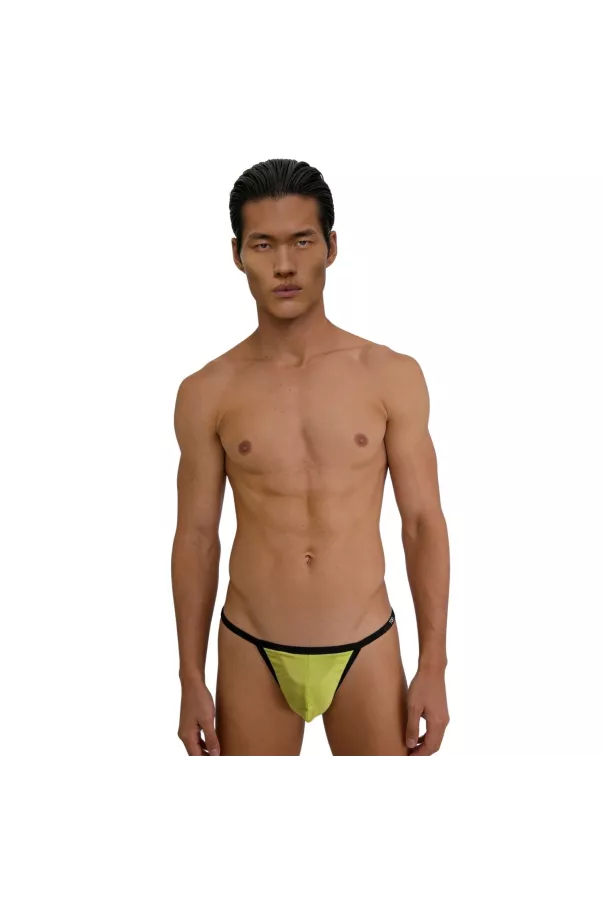 mini thong mood lime green from front