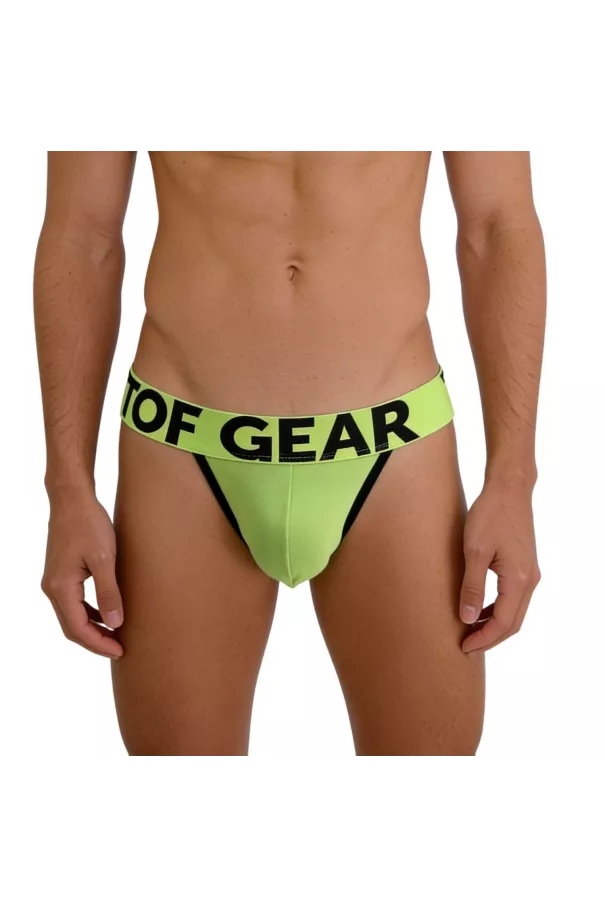 Jockstrap mood lime green zoom from front