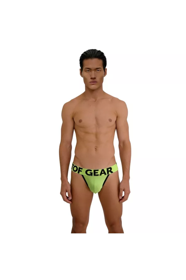 Jockstrap mood citron vert de face