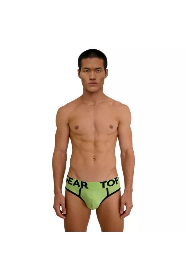 Brief mood lime green from front