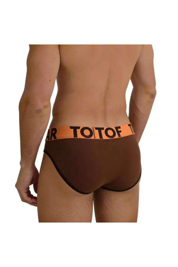 Slip mood marron zoomer de dos