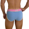 Brief mood baby blue zoom from back