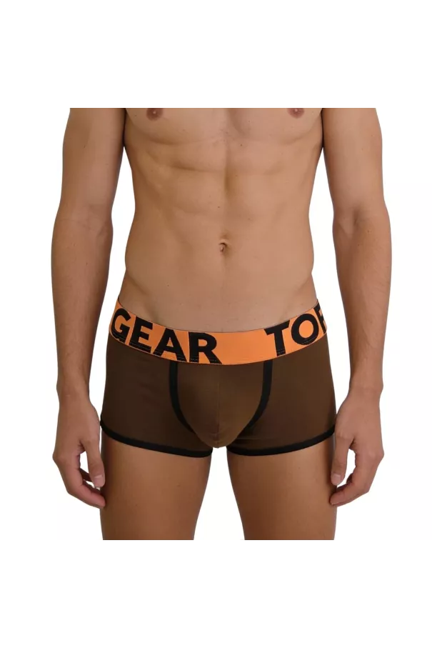 Boxer mood marron zoomer de face