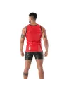Men with a Tank Top Latex Second Skin Red