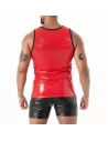 Débardeur Latex Seconde Peau Rouge De Dos