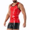 Débardeur Latex Seconde Peau Rouge De Profil