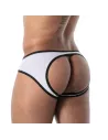 Slip Ouvert en Microfibre Mon Amour Blanc