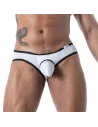 Slip Ouvert en Microfibre Mon Amour Blanc