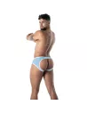 Slip Ouvert en Microfibre Mon Amour Bleu
