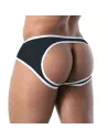 Slip Ouvert en Microfibre Mon Amour Noir