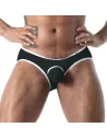Slip Ouvert en Microfibre Mon Amour Noir